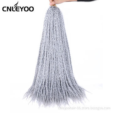 Special offer wholesale quality low temperature fiber grey 3D 8 inch faux crochet braid hair